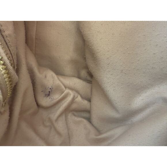 Laggo Mara Hobo Slouch Bag Cream Pebbled Leather with Gold Studs and Hardware - Picture 10 of 13